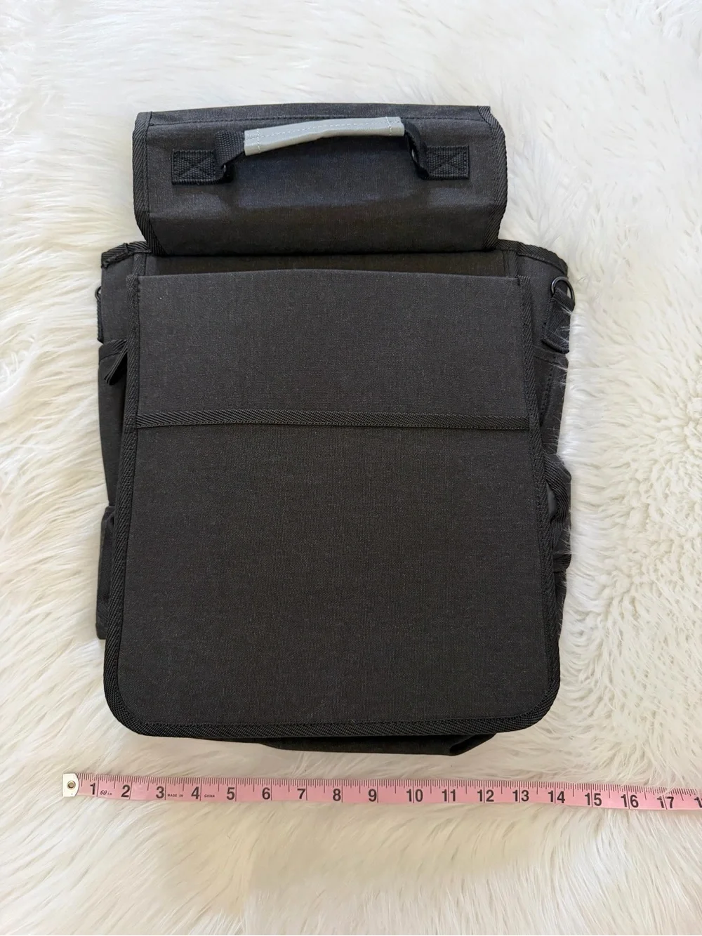 Black Canvas Messenger Bag